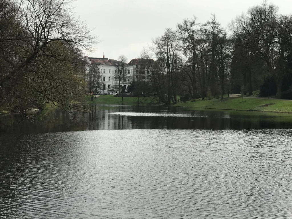 Wasser und grüne Ufer in Bremen